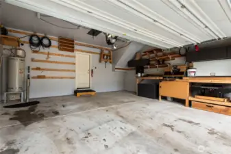 Spacious two car garage