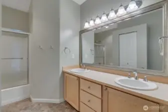 Secondary bathroom situated upstairs
