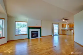 Living Room with gas fireplace