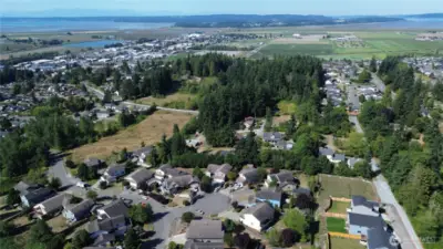 Drone shot showing location