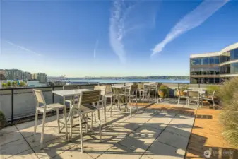 Water views from roof deck