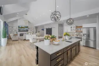 Breakfast bar looking towards Living room