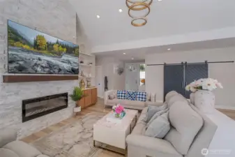 Great sitting area around fireplace