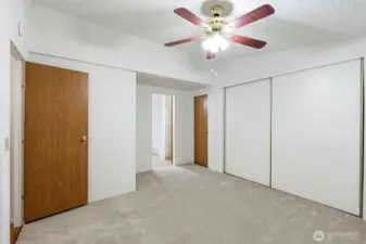 Ample storage space in the master bedroom