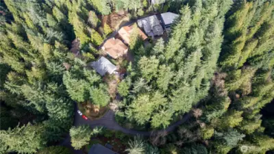 Corner lot up to a quiet cul-de-sac