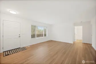 "Split floor plan with Primary on one side of house"