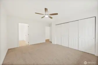 "Primary is oversized and has large closet with en suite"