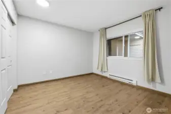 Spacious guest bedroom.