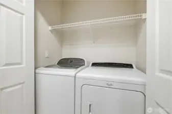 The in-unit washer and dryer provide everyday convenience.