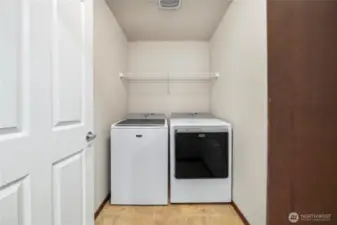 Upstairs laundry room