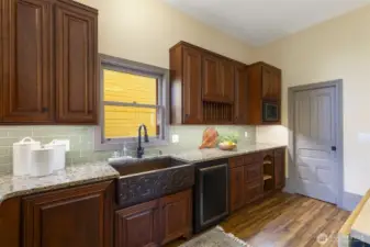Custom cabinets throughout