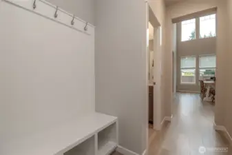 Mudroom area off the garage.