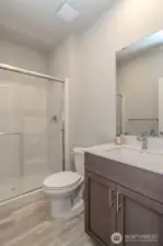Downstairs 3/4 bathroom.