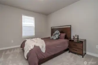 Upstairs bedroom with walk in closet.