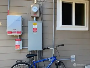 The electrical panel and also the power for the solar panels