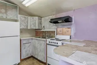Kitchen above garage