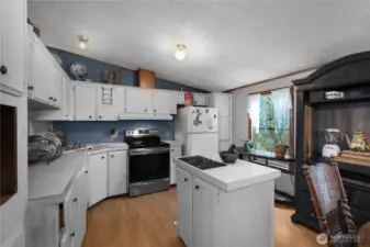 Kitchen with island.