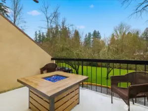 Fire Place on your private patio. BBQ area and entertainment space.