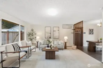 new carpet and mid century touches