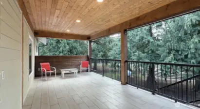 Covered front deck