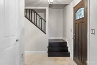 Stair Entryway with stunning Bamboo Flooring!