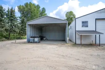 Plenty of Covered Storage and Room behind Shop