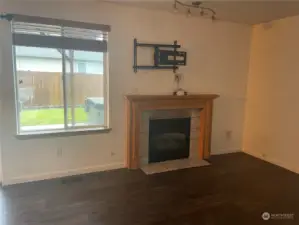 Family Room with cozy Gas Fireplace.