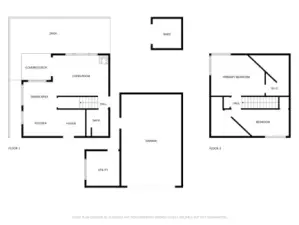 Floorplan of Home and layout of garage and laundry room