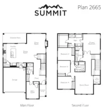 Plan 2665 floorplan rendering. Details may not be exact