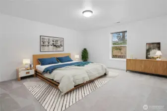 Virtually staged for your vision! Primary Bedroom.