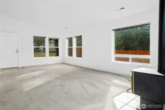 Lots of natural light in this open living room