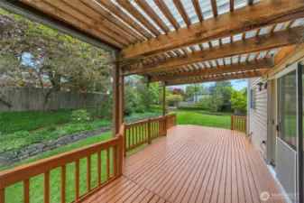 Or better yet, relax in the park-like back yard on your covered deck!
