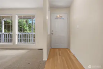 Enter the bright and airy entryway.