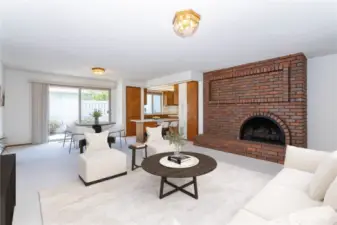 Staged photo, family room