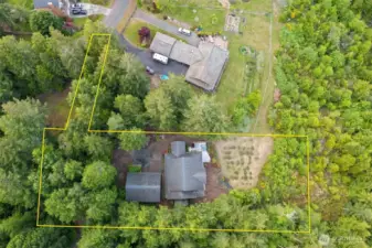 The dots in the yard are the Lavender plants.