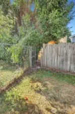 Gate in back yard to the community park