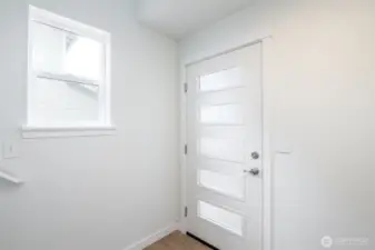 Inside view of Brand new front door