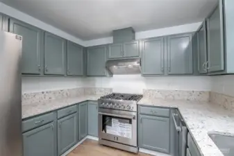 Brand new 6 Burner range and hood