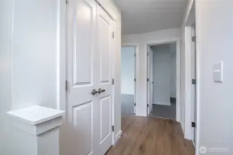 Upper level hallway with Brand new LVP flooring