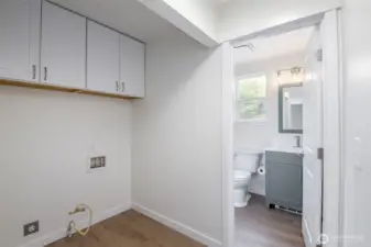 Laundry and Main bathroom