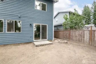 Sliding glass door and patio