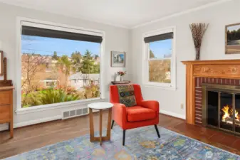 Amazing morning sunset light pours into this home