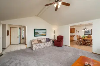 Main entrance steps into the living room.