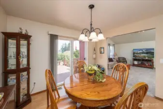 Dining room off of the living area with deck access.