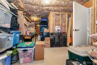 Huge walk-in storage downstairs (see door directly across from sliding glass doors)