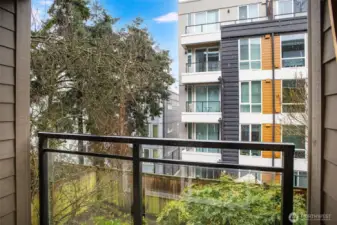 Private covered balcony