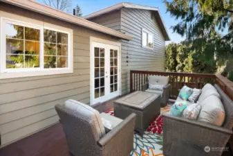 Private Deck off the kitchen