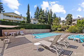 Outdoor pool area