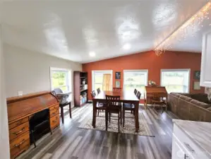 Dining. Living area is all laminate flooring.