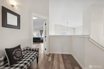 Upper hallway, looking towards Primary bedroom.